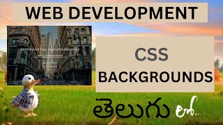 Web Development CSS BACKGROUNDS Detail Explanation in Telugu (Lesson - 5)