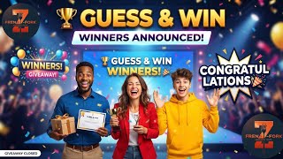 🏆 Guess & Win Winners Announced! | Congratulations to Our Lucky Winners 🎉