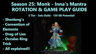 Diablo 3: Season 25 - Monk - Inna's Mantra - Rotation & Gameplay Strategy Guide