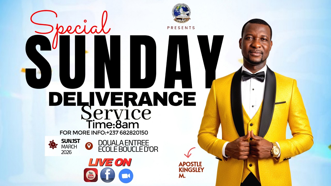 join us in today's SPECIAL SUNDAY SERVICE 1/03/2026 broadcasting from Douala Cameroon
