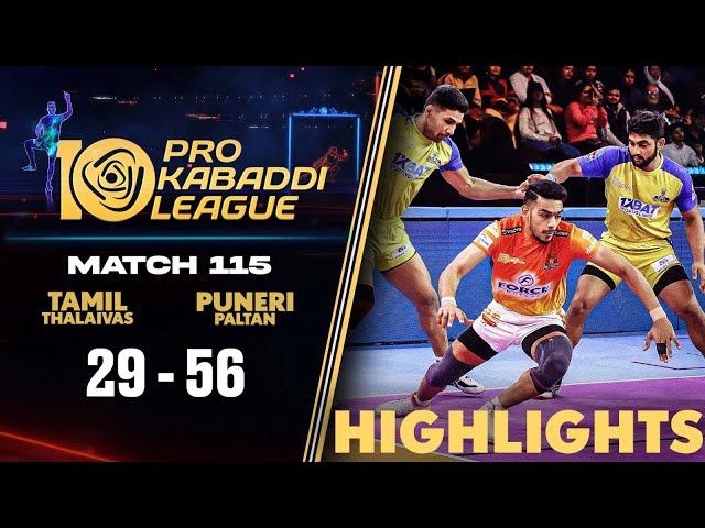 Puneri Paltan Show Why They Deserve Top 6 Spot v Tamil Thalaivas | PKL 10 Highlights Match #115 class=