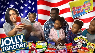 BRITISH FAMILY TRYING AMERICAN CANDY & SODA!!