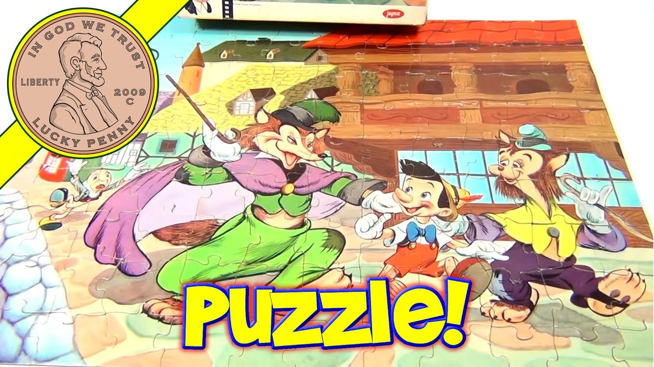Disney Pinocchio Vintage Jaymar Jigsaw Puzzle - J Worthington