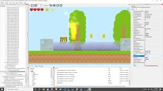 CGE particle system usage to add and edit particles in the platformer demo screenshot 1