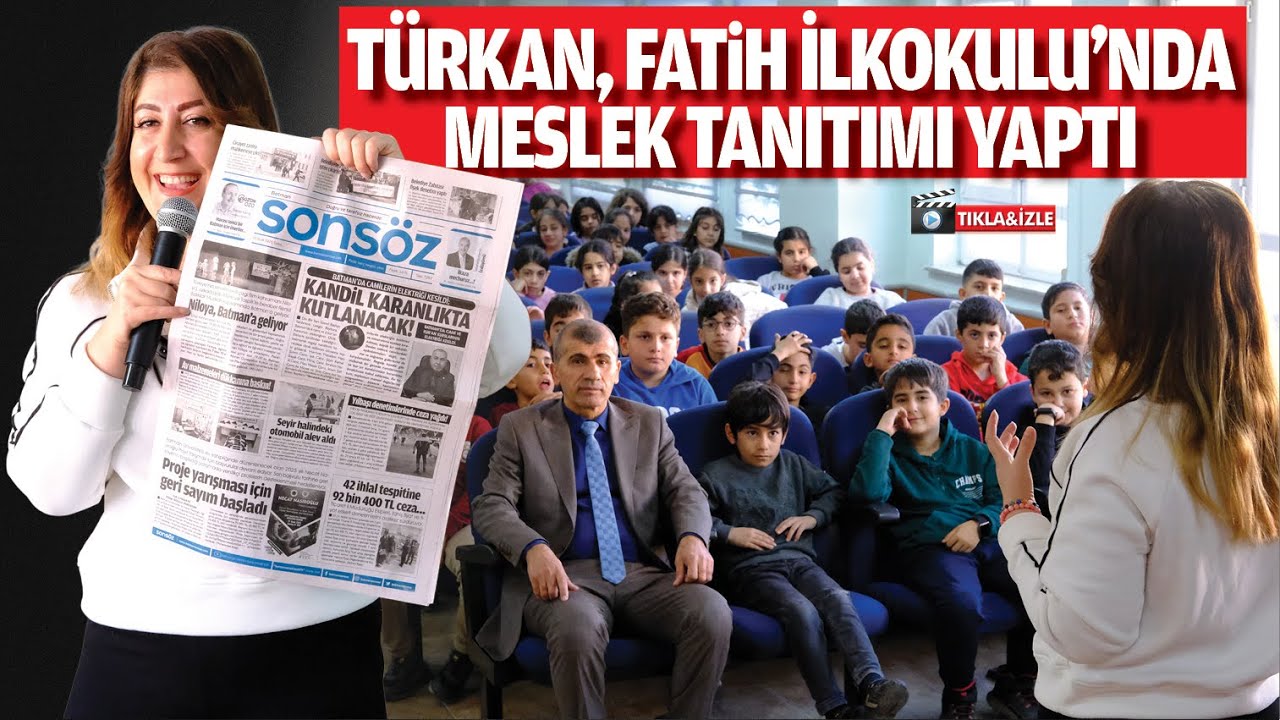 T&uuml;rkan, Fatih İlkokulu&rsquo;nda meslek tanıtımı