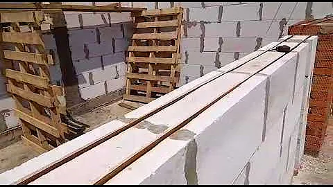 Строительство из газоблока. Как делать сердечники и армопояс?