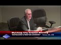Wyoming City Council Meeting February 16, 2026