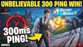 300 PING vs Fortnite Lobby (My Craziest Clutch Ever)