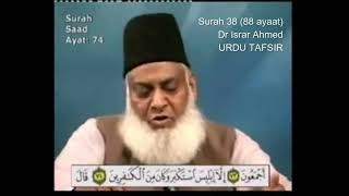 Surah 38 Ayat 73 Surah Sad Dr Israr Ahmed Urdu