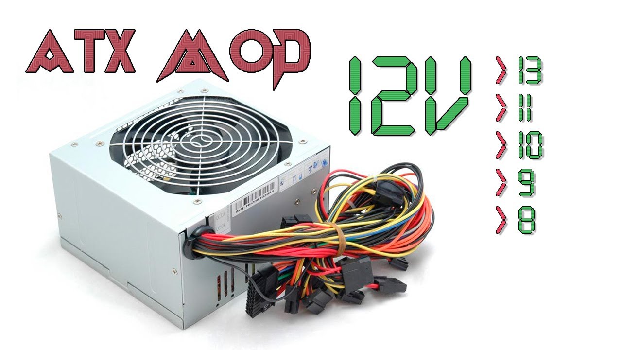 Переделка ATX блока питания от компьютера || Изменение выходного ...