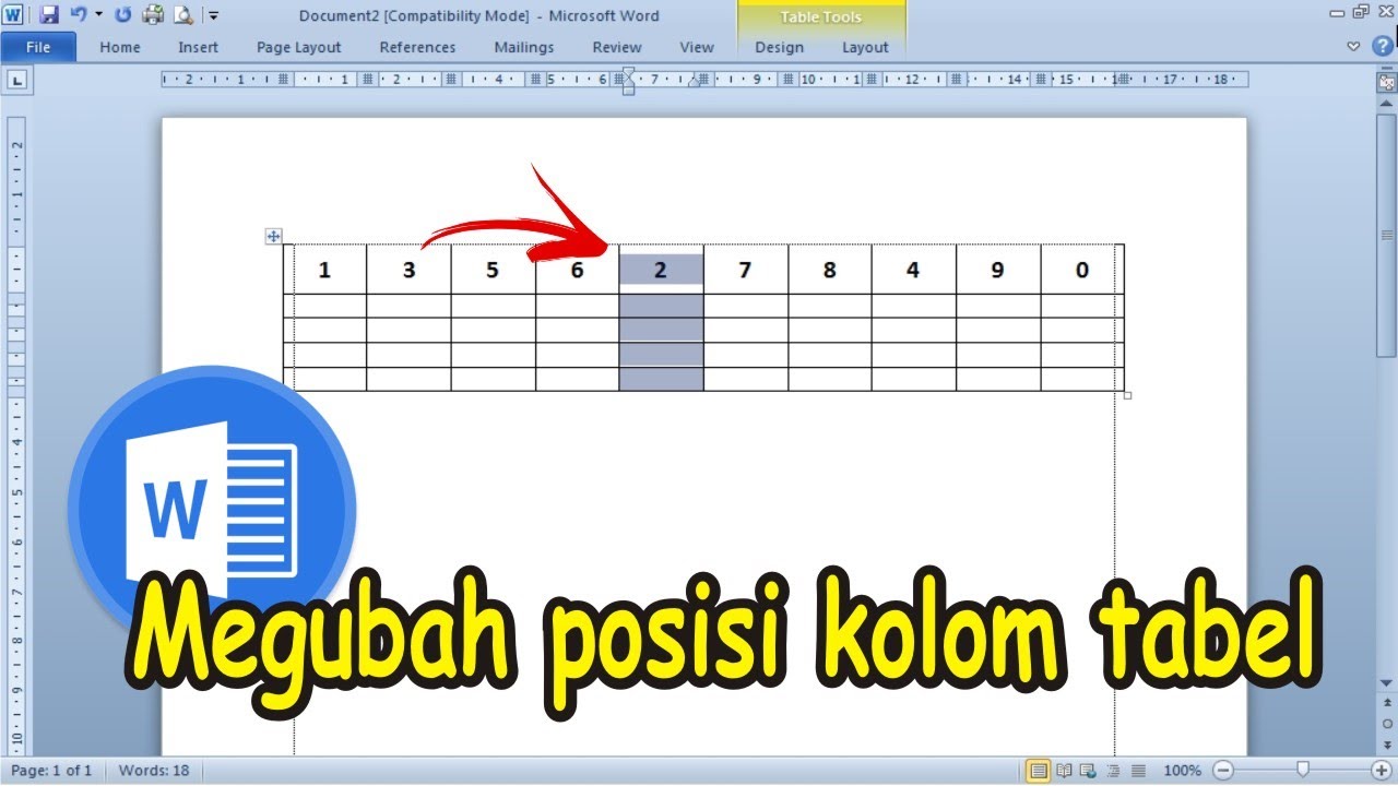 Cara Menggeser atau Menukar Kolom Tabel di Microsoft Word • tutorial