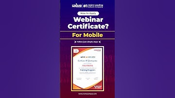 How to Apply for Your Webinar Certificate (For Mobile Users) | Croma Campus