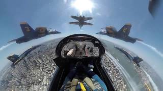 Amazing in-flight video of the Blue Angels and Thunderbirds over New York, New Jersey and Philly