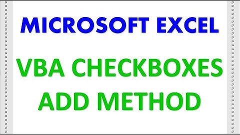 VBA CheckBoxes Add Method. Флажок гугл таблиц - реализация средствами MS Excel.