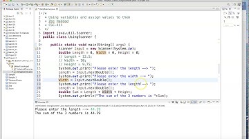 Video 3 - Using Scanner to accept keyboard input