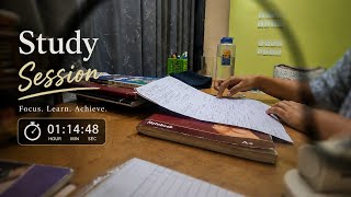 1:14:48 of Real Studying 📚 | Study With Me | No Talking