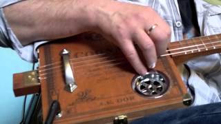 miku 4 cognac #0015 cigar box guitar