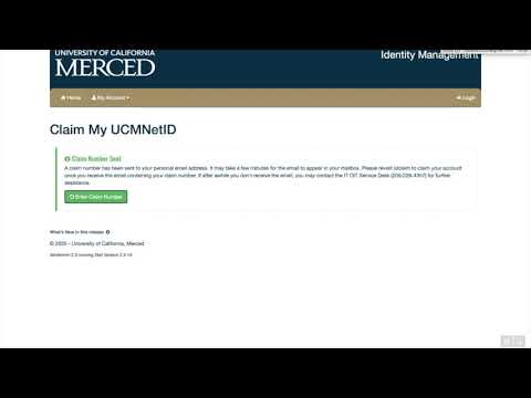 Claim Your UCMNetID  |  UC Merced  |  Admissions