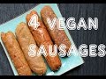 4 Vegan Sausages! No foil needed. Oil-free. Lower Sodium. Delicious.