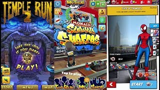 Temple Run 2 Frozen Shadows Vs Subway Surfers Monaco Vs MARVEL Spider Man Unlimited - Gameplay screenshot 4