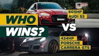 605Hp Audi S5 Vs Porsche Gts Who Wins?