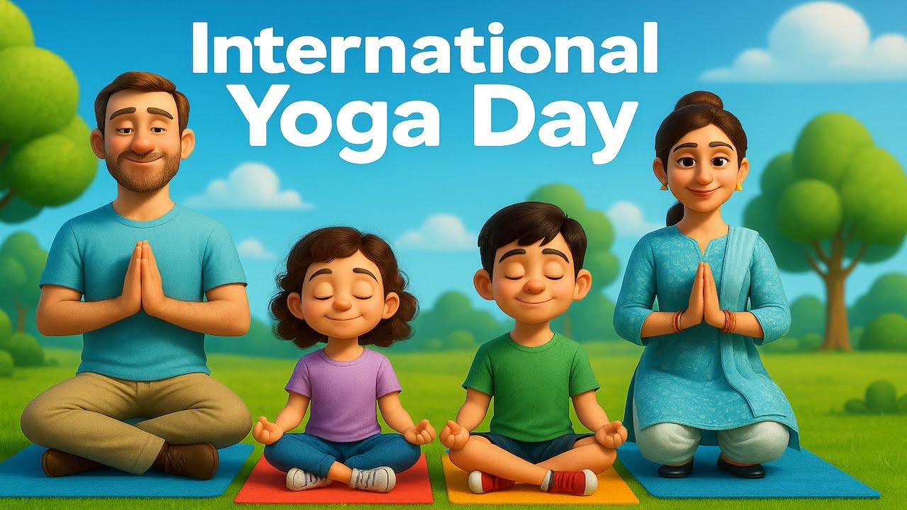 🌞 International Yoga Day | Animated Song for Kids & Family | Fun Yoga ...