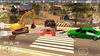 Police Chased While Transporting Excavator With Russian Truck | Russian Car Driver ZIL 130 Gameplay screenshot 4