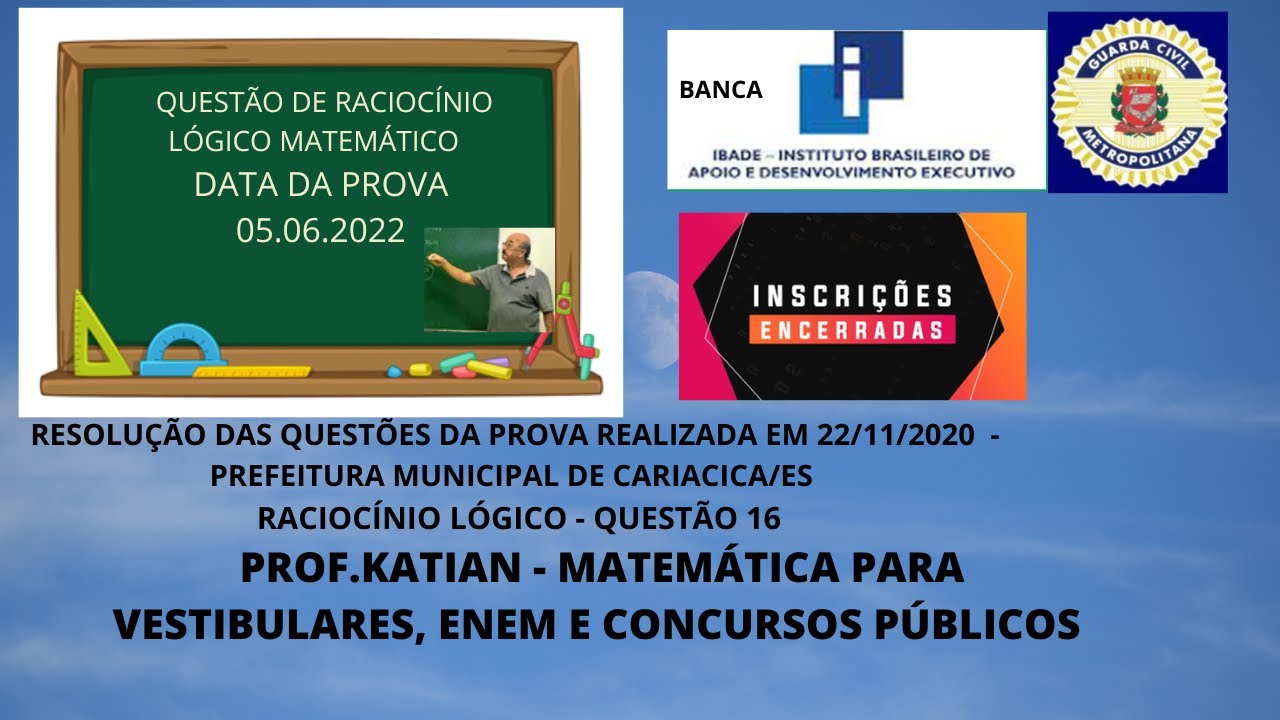 Raciocínio Lógico - Matemática Enem