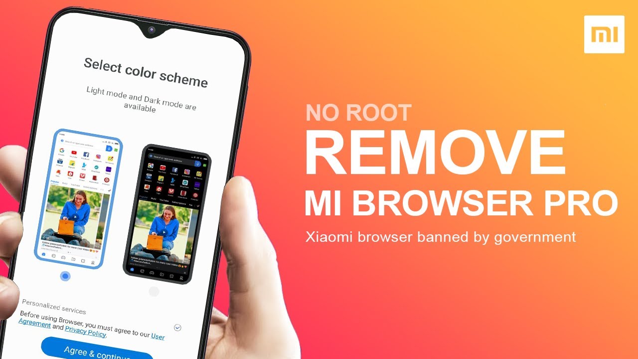 Remove Uninstall Mi Browser Pro From Any Xiaomi Phone No Root Youtube