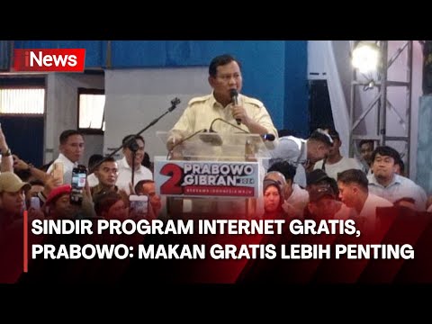 Sindir Program Internet Gratis, Prabowo Subianto: Makan Gratis Lebih Penting