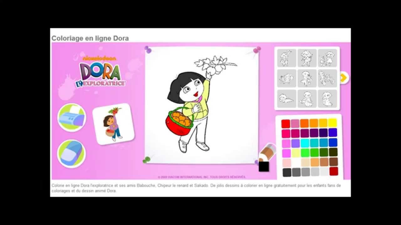 Dora L Exploratrice Jeu Coloriage en Ligne HD