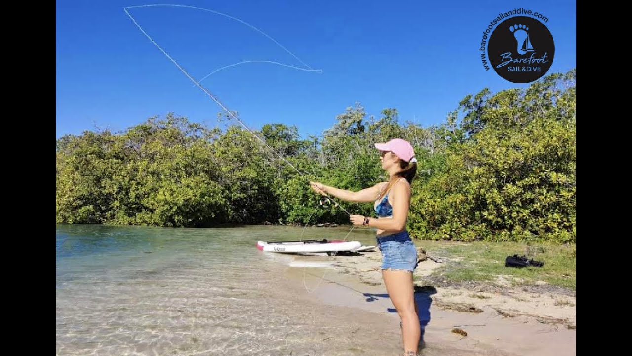 FLY FISHING + we catch a BIG one (S3 E19 Barefoot Sail and Dive)