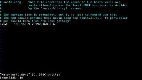 Linux TCP Wrappers To configure