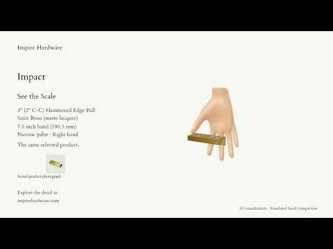 Video preview: Impact, Satin Brass (matte lacquer) / 4" (2" C-C)