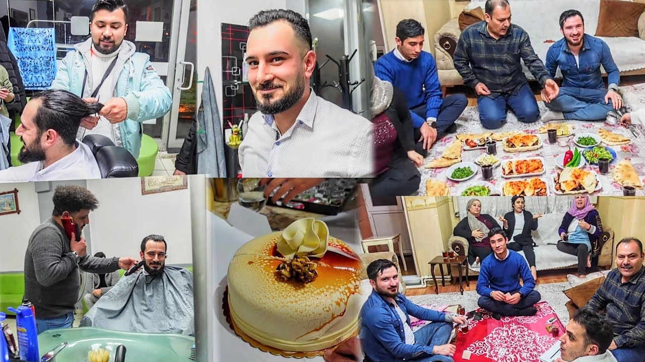 عزمنا بيت خالي لعنا عالمشاوي وحلقنا شعر خطيب روشين غيرنا موديل شعرو