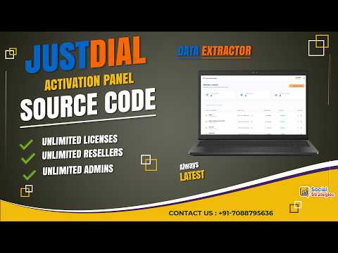 Justdial Data Extractor Reseller Panel + Admin Panel | justdial data extractor license generator