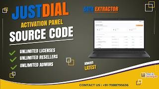 Justdial Data Extractor Reseller Panel + Admin Panel | justdial data extractor license generator