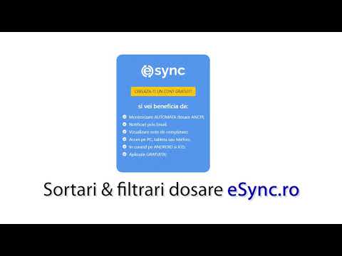 Tutorial eSync.ro - versiune web - sortari si filtrari dosare