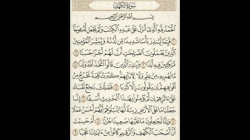 أول عشر آيات من سورة الكهف.من قرأها في يوم الجمعة أضاء له من النور مابين الجمعتين. برواية ورش