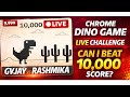 Google Chrome Dino Game Live Challenge | Can I Beat 10,000 Score?