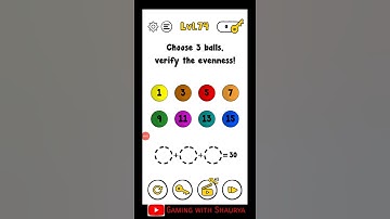 Trick Me Level 74 Choose 3 balls verify the evenness! Walkthrough