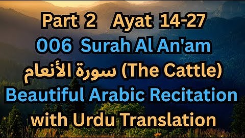 Part 2 Ayat 14-27 006 Surah Al An'am سورة الأنعام "The Cattle" with Urdu Translation