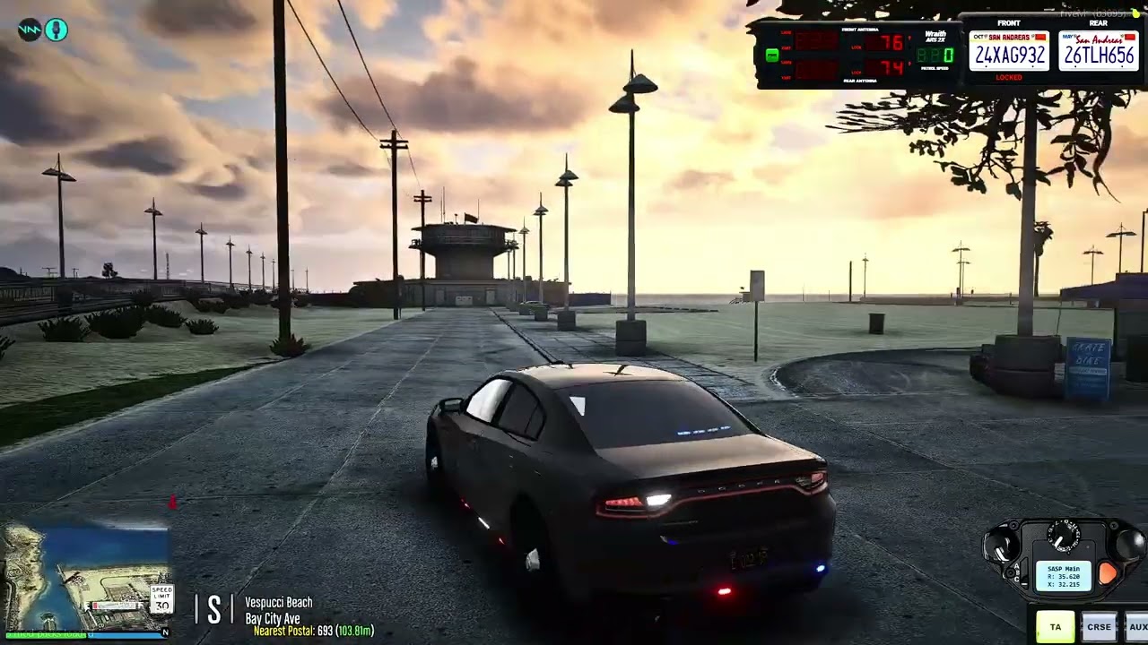 ⛽️ Реалистичная высокоскоростная погоня на сервере GTA5 🚨