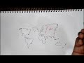How To Draw World Map easily | world map draw kaise kare | How to Draw World Map in Upsc Examinatio.