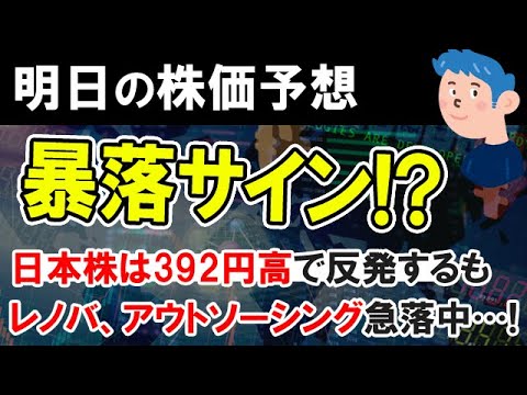 【株価予想】株価暴落サイン？レノバ、アウトソーシングが揃って下落。空売りトレードで攻略できるか