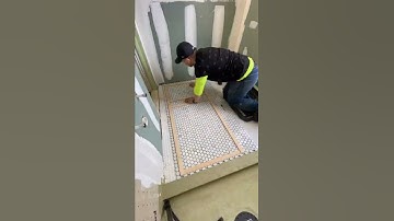 How to tile shower floor. #shorts #youtubeshorts #diy