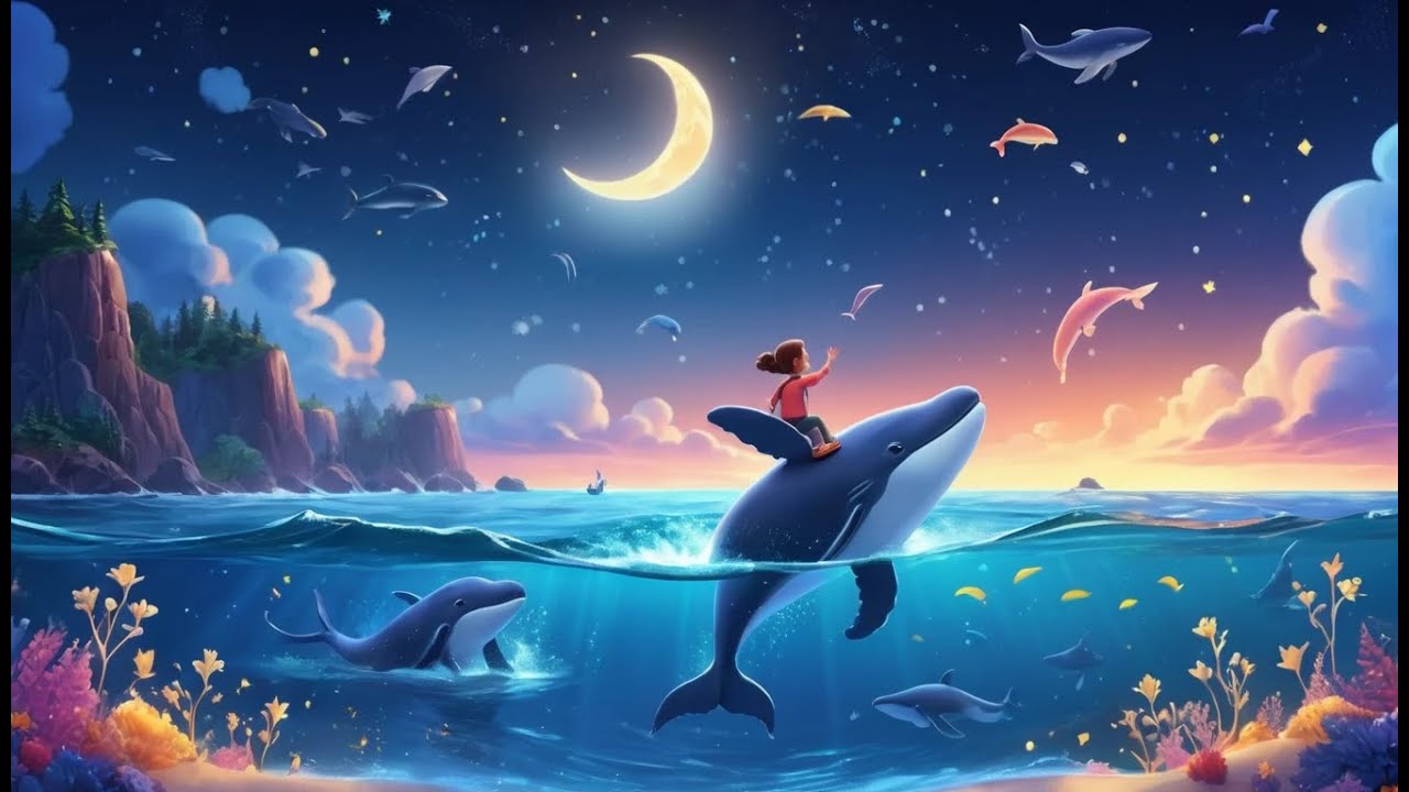 Whales Go Dancing Under the Moon! | Magical Whale Song for Kids | Nighttime Ocean Adventure