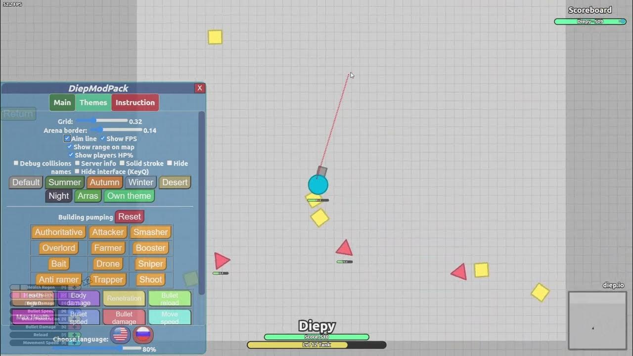 Diep.io Chart Of Tanks - Diep.io Tanks, Mods, Hacks