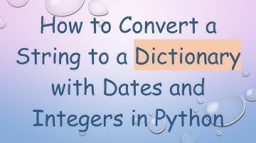How to Convert a String to a Dictionary with Dates and Integers in Python