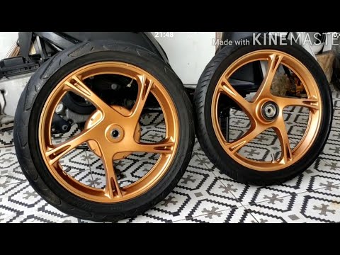 Repaint Velg Yamaha Mio Warna  RCB  Gold  Sapporo Ultimate 